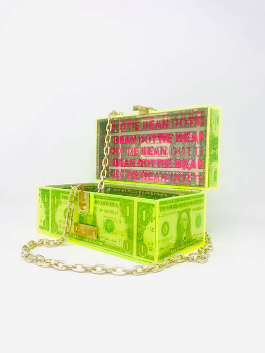 Florescent acrylic purse